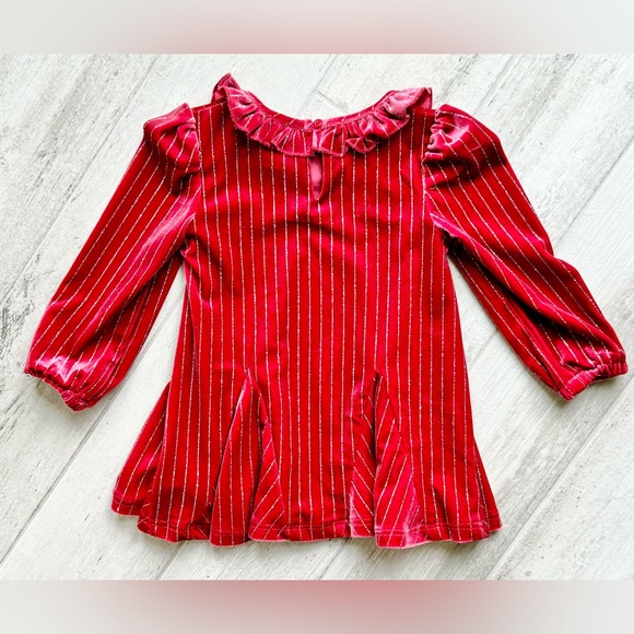 Habitual Red Velvet Dress - size 2T - Picture 2 of 7